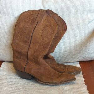 Brown Western Leather Cowboy Boots